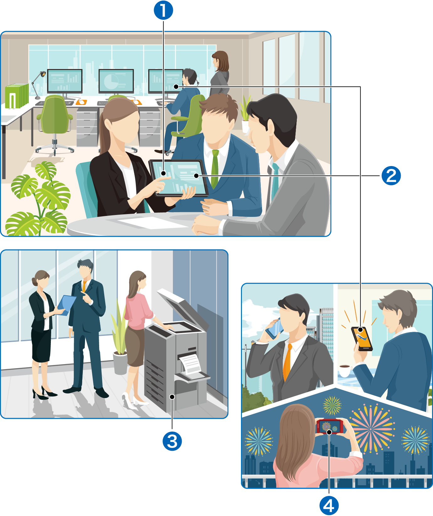 イラスト:情報・通信領域での用途